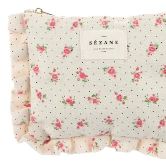 Sezane Handbags - Small Floral Sezane Zip Pouch